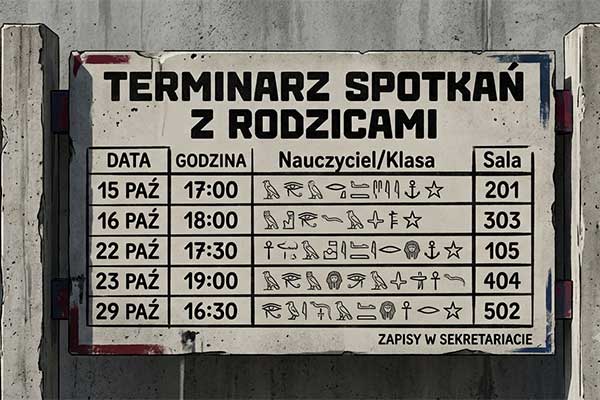 terminarz spotkań ilustracja